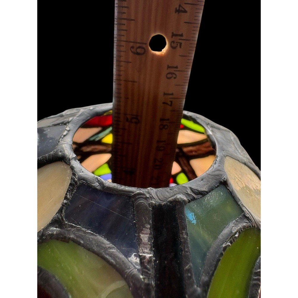 Beautiful Lamp Shade Of Stain glass Tiffany Style  7" Diameter Bottom - Picture 4 of 7